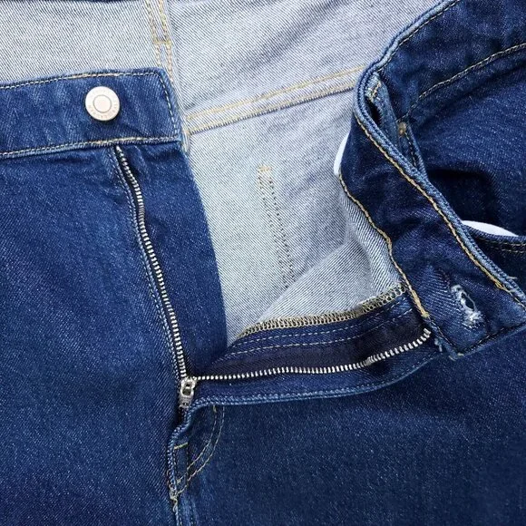 Lauren Ralph Lauren Capris Jeans Women's Pants 20W Ombre Blue Wide Leg Raw Hem - Picture 14 of 15